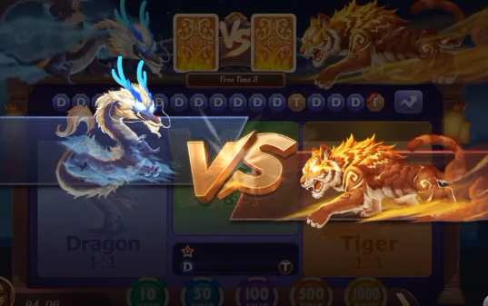 How do you play Dragon and Tiger in Rummy Game?