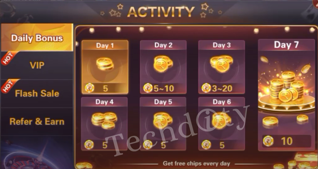 Daily Bonus In Rummy boss Apk