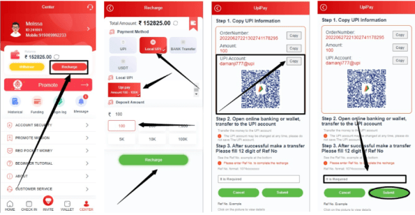 How to Recharge in Daman Games App